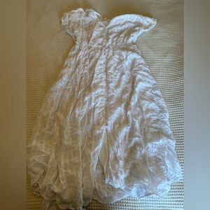 Women's White Cotton Summer Dress